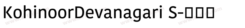 KohinoorDevanagari S字体转换